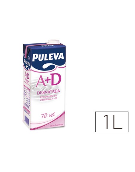 Leche puleva desnatada brik de 1 litro