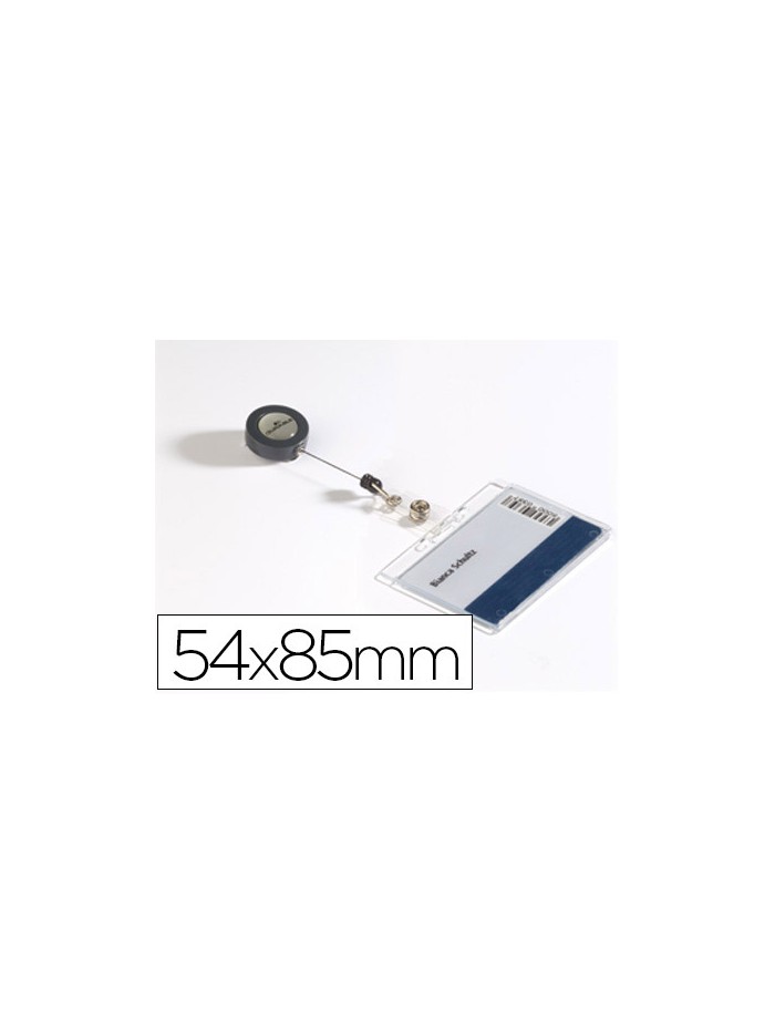 Identificador con cordon extensible durable uso vertical/horizontal 54x85 mm Identificador con cordon extensible durable uso vertical/horizontal 54x85 mm