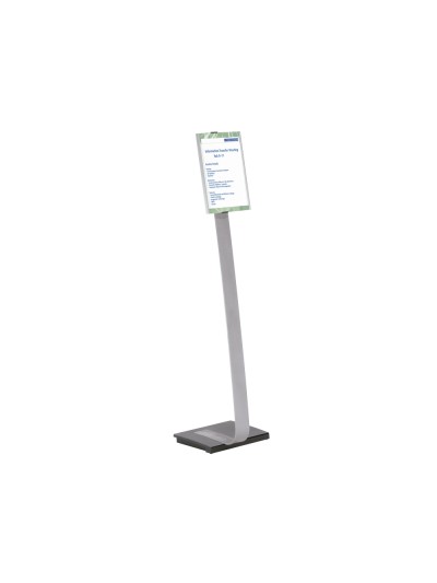 Expositor durable de suelo altura ajustable con panel frontal din a4 uso vertical/horizontal color