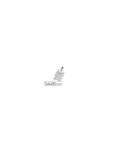 Identificador con pinza giratoria durable uso vertical/horizontal 54x85 mm
