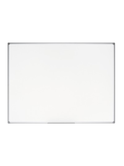 Pizarra blanca bi-office earth-it magnetica de acero vitrificado marco de aluminio 100 x 150 cm con bandeja para