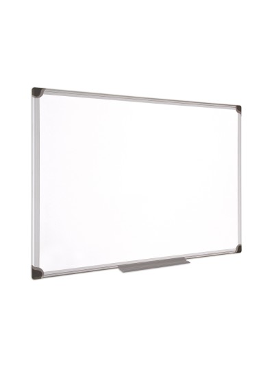 Pizarra blanca bi-office magnetica maya w ceramica vitrificada marco de aluminio 60 x 45 cm con bandeja para