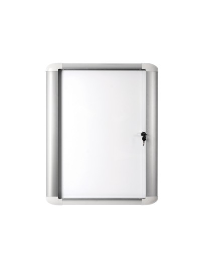 Vitrina de anuncio bi-office magnetica 816x995 mm para exterior con marco de aluminio y cerradura