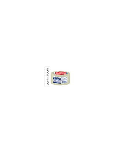 Cinta adhesiva tesa transparente strong 66 mt x 50 mm para embalaje bajo ruido
