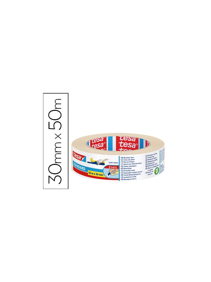 Cinta adhesiva tesa para pintor 50 mt x 30 mm Cinta adhesiva tesa para pintor 50 mt x 30 mm