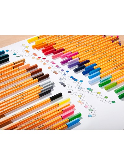 Rotulador stabilo punta de fibra point 88 zebrui estuche de 20 unidades colores neon surtidos