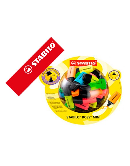 Rotulador stabilo boss mini fluorescente expositor bombonera de 50 unidades colores surtidos