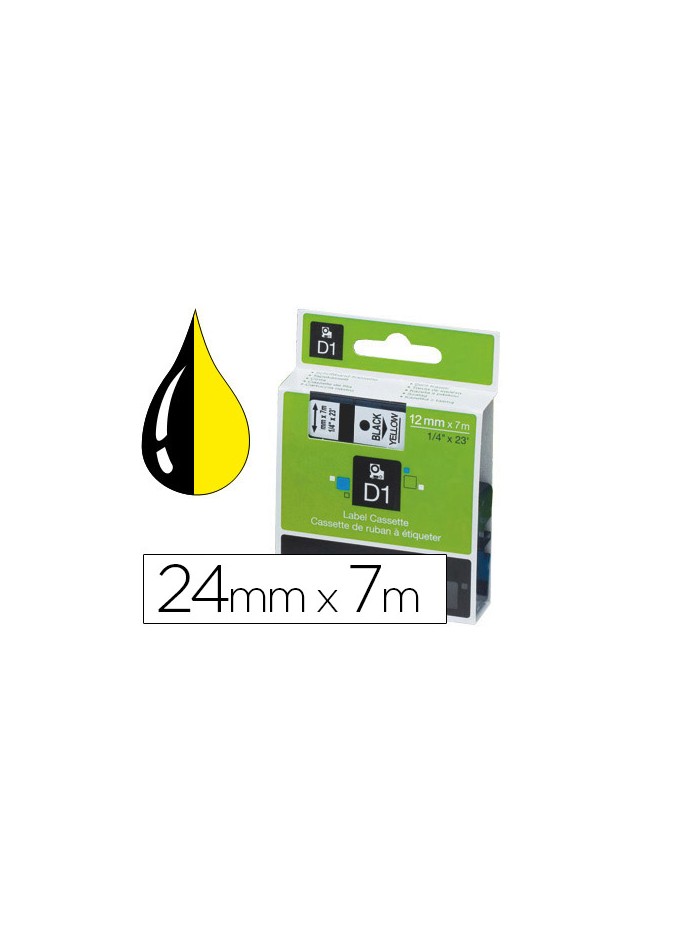 Cinta dymo 1000 negro-amarillo 24 mm x 7 m d1 Cinta dymo 1000 negro-amarillo 24 mm x 7 m d1