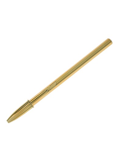 Boligrafo bic cristal celebration oro tinta azul unidad