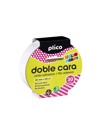Cinta adhesiva plico doble cara 20 mt x 30 mm