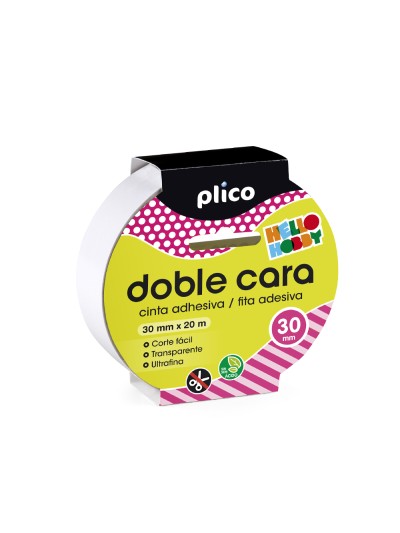 Cinta adhesiva plico doble cara 20 mt x 30 mm