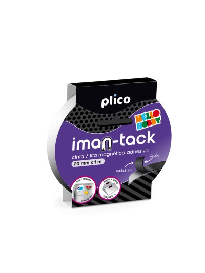 Cinta adhesiva plico imantada 20mm x 1m