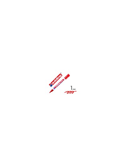 Rotulador edding marcador permanente 400 rojo punta redonda 1 mm recargable