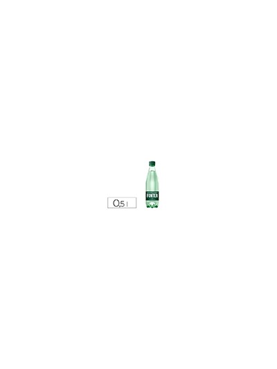 Agua mineral natural con gas fonter botella de 500ml
