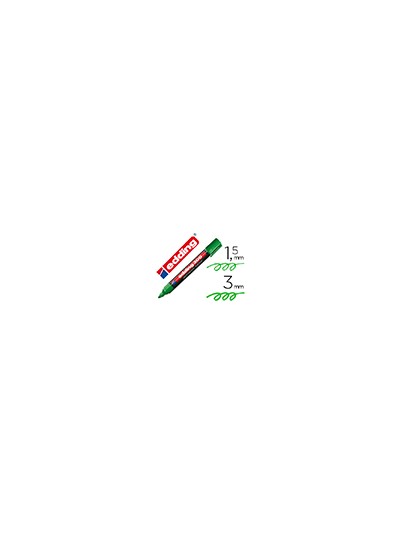 Rotulador edding marcador permanente 300 verde punta redonda 1,5-3 mm recargable