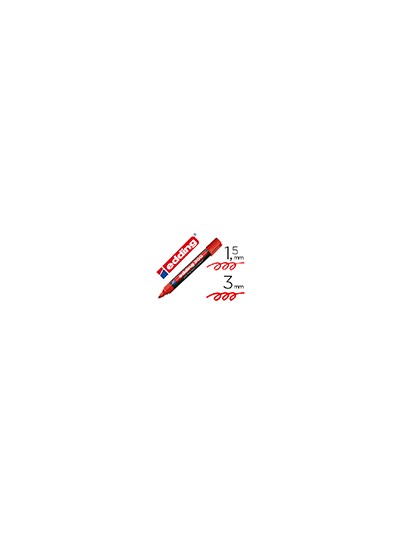Rotulador edding marcador permanente 300 rojo punta redonda 1,5-3 mm recargable