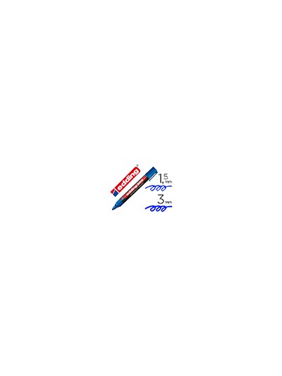 Rotulador edding marcador permanente 300 azul punta redonda 1,5-3 mm recargable