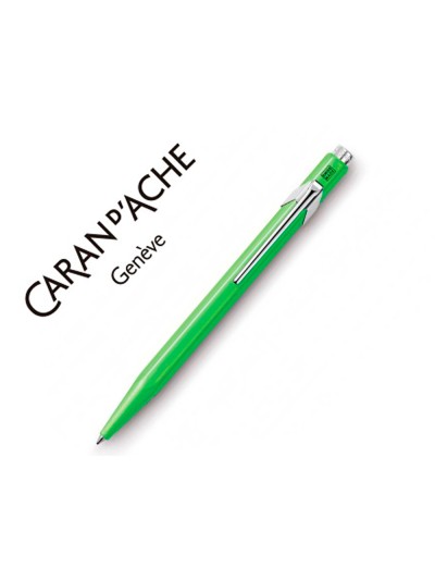 Boligrafo caran d'ache 849 fluo verde limon punta media