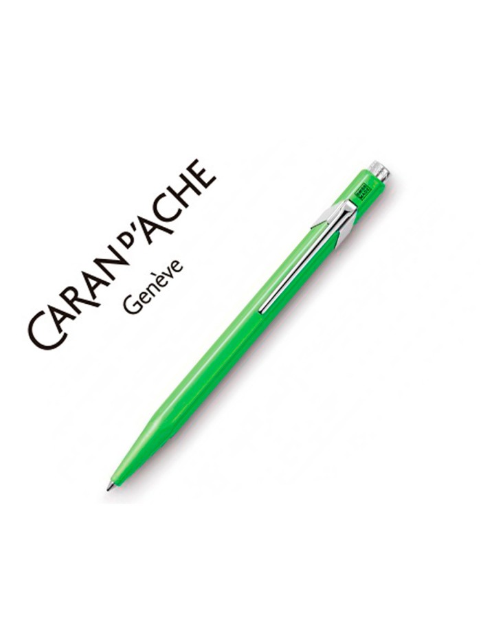 Boligrafo caran d'ache 849 fluo verde limon punta media