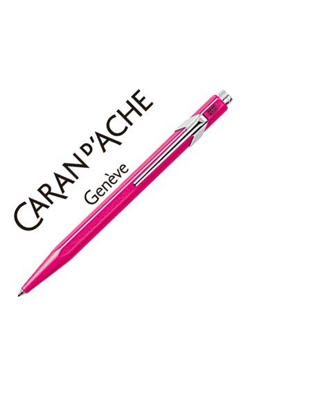 Boligrafo caran d'ache 849 fluo rosa punta media
