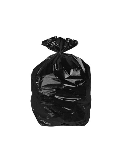 Bolsa basura domestica negra con autocierre 55 x 60 cm rollo de 15 unidades