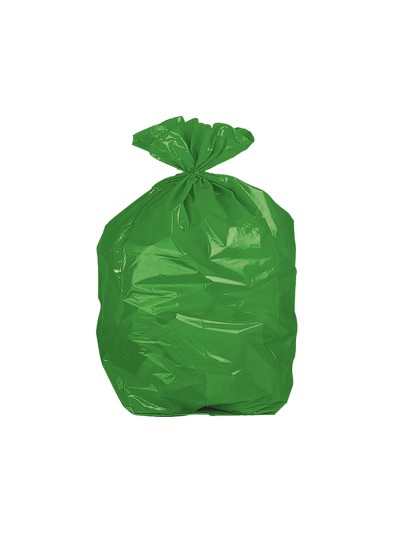 Bolsa basura domestica verde con autocierre 55 x 60 cm rollo de 15 unidades