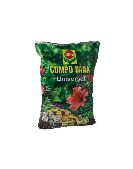 Sustrato compo universal para plantas de interior y exterior saco de 5 litros