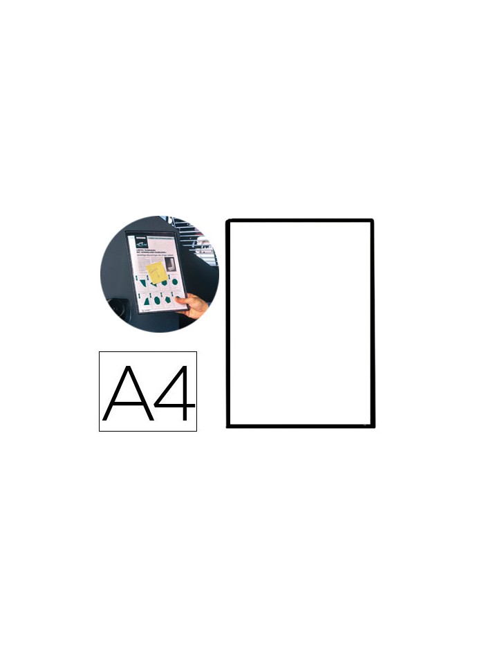 Funda magnetica tarifold pvc din a4 con banda magnetica para colgar negro pack 5 unidades Funda magnetica tarifold pvc din a4 con banda magnetica para colgar negro pack 5 unidades