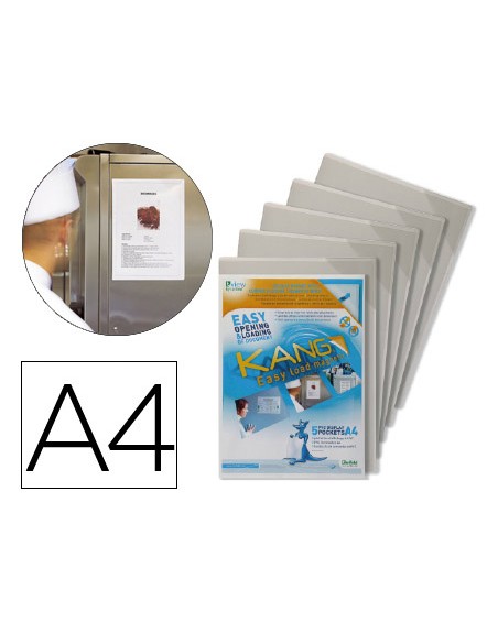 Funda de presentacion tarifold magnetica rigida y anti reflejo din a4 pack de 5 unidades