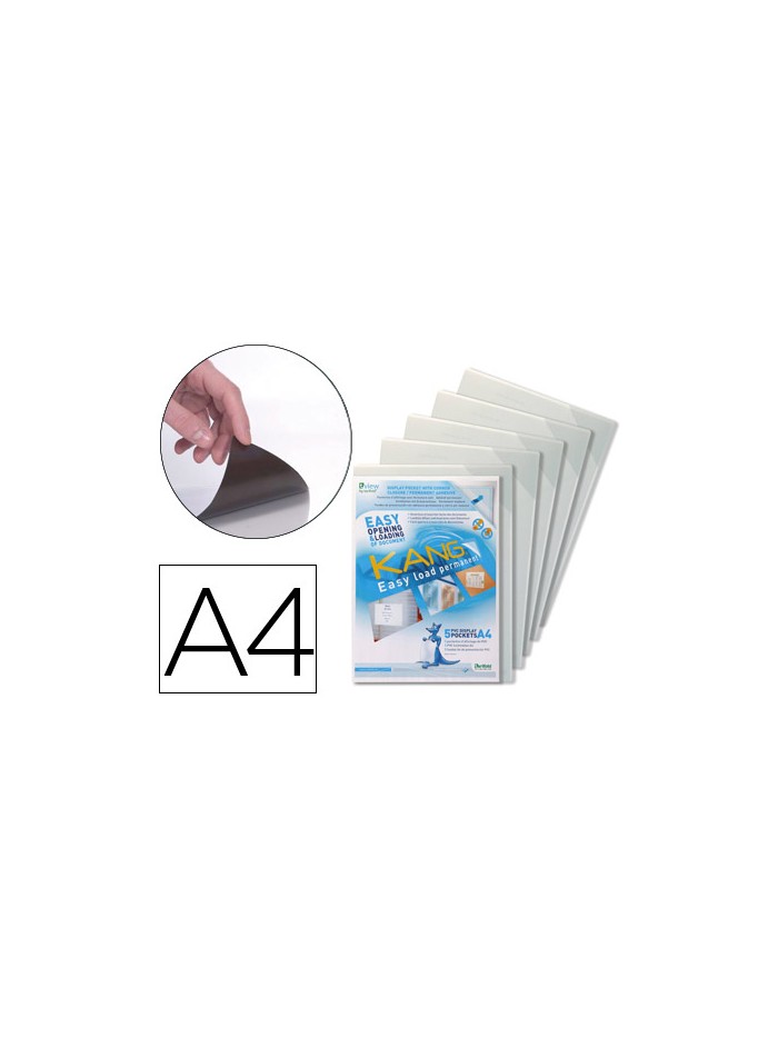 Funda de presentacion tarifold adhesiva permanente rigida y anti reflejo din a4 pack 5 unidades Funda de presentacion tarifold adhesiva permanente rigida y anti reflejo din a4 pack 5 unidades