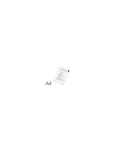 Funda de presentacion tarifold adhesiva removible din a4 con esquina magnetica capacidad para 10 hojas pack 5 unidades