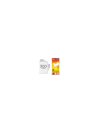 Bolsa de plastificar 3l office manual en frio 300 mc din a4 con dorso adhesivo pack 10 unidades