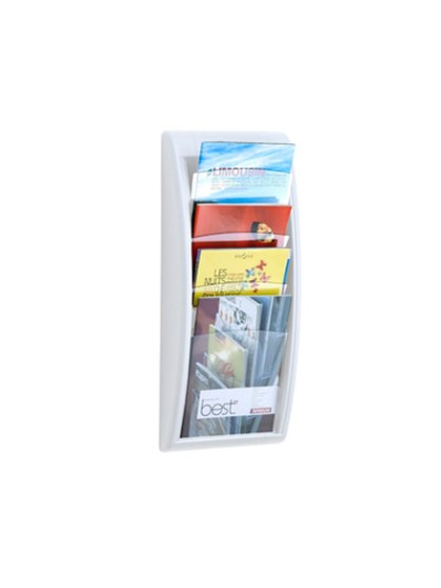 Expositor mural paperflow din a4 blanco 4 casillas 650x290x95 mm