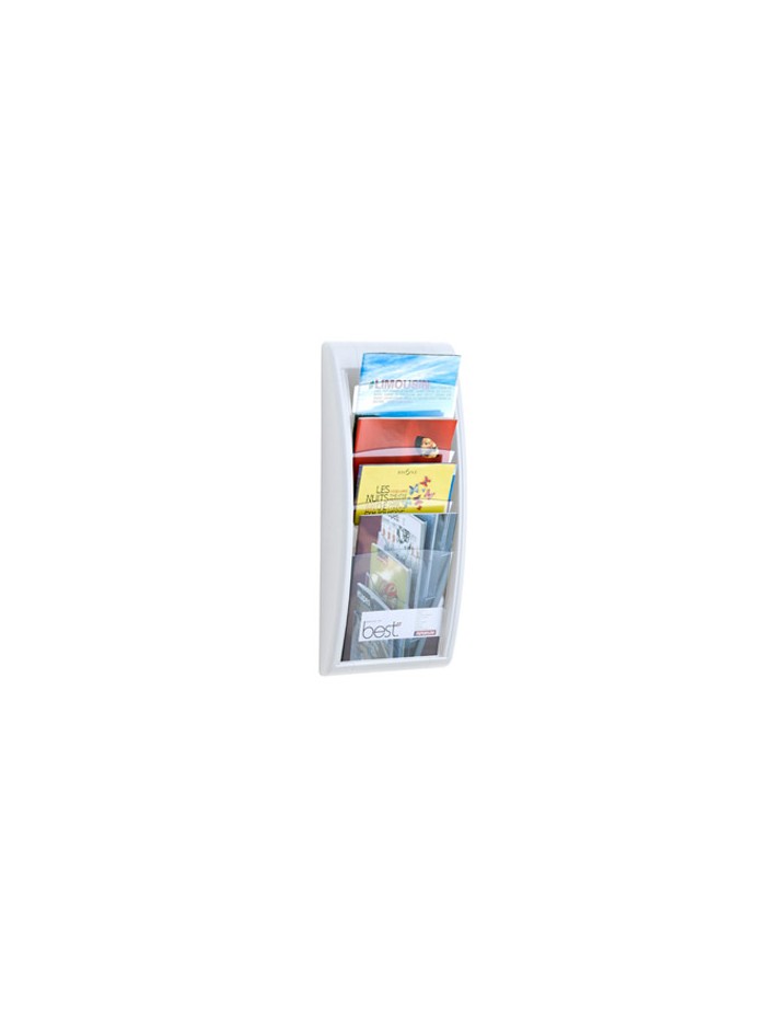 Expositor mural paperflow din a4 blanco 4 casillas 650x290x95 mm Expositor mural paperflow din a4 blanco 4 casillas 650x290x95 mm