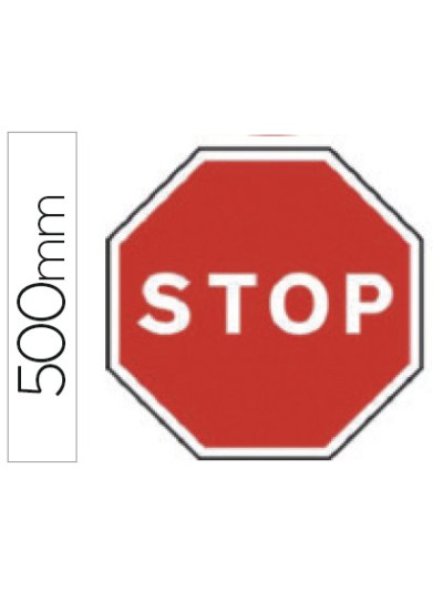 Pictograma syssa señal vial stop en acero galvanizado 500 mm
