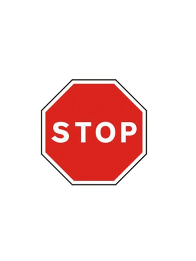 Pictograma syssa señal vial stop en acero galvanizado 500 mm