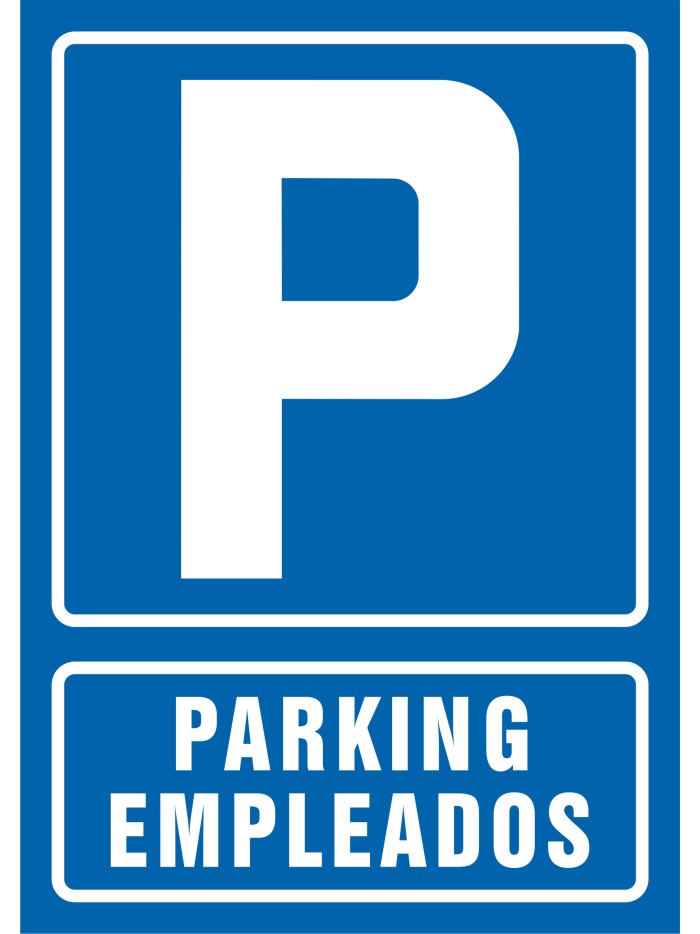 Pictograma syssa señal de parking empleados en pvc 210x297 mm Pictograma syssa señal de parking empleados en pvc 210x297 mm