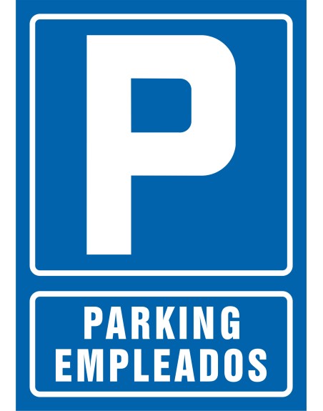 Pictograma syssa señal de parking empleados en pvc 210x297 mm