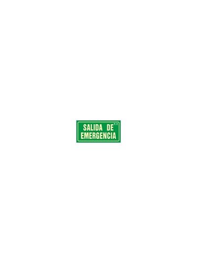 Pictograma syssa señal de salida de emergencia en pvc fotoluminiscente 320x160 mm