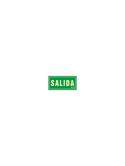 Pictograma syssa señal de salida en pvc fotoluminiscente 320x160 mm