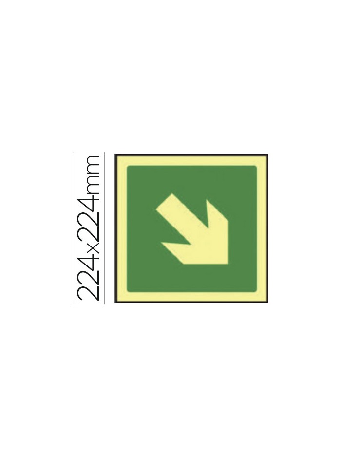 Pictograma syssa señal de via de evacuacion en pvc fotoluminiscente 224x224 mm Pictograma syssa señal de via de evacuacion en pvc fotoluminiscente 224x224 mm