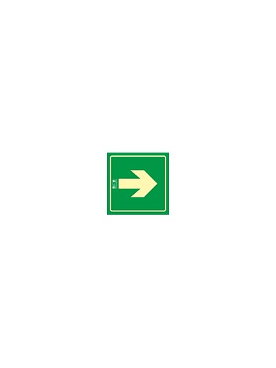Pictograma syssa señal de via de evacuacion en pvc fotoluminiscente 210x210 mm