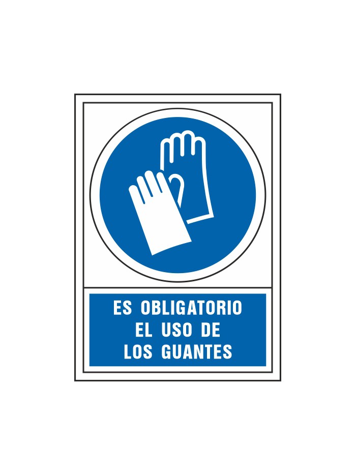Pictograma syssa señal de obligacion es obligatorio el uso de los guantes en pvc 245x345 mm Pictograma syssa señal de obligacion es obligatorio el uso de los guantes en pvc 245x345 mm