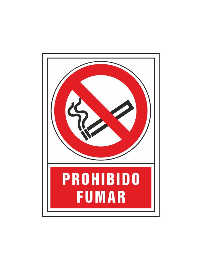 Pictograma syssa señal de prohibicion prohibido fumar en pvc 245x345 mm Pictograma syssa señal de prohibicion prohibido fumar en pvc 245x345 mm
