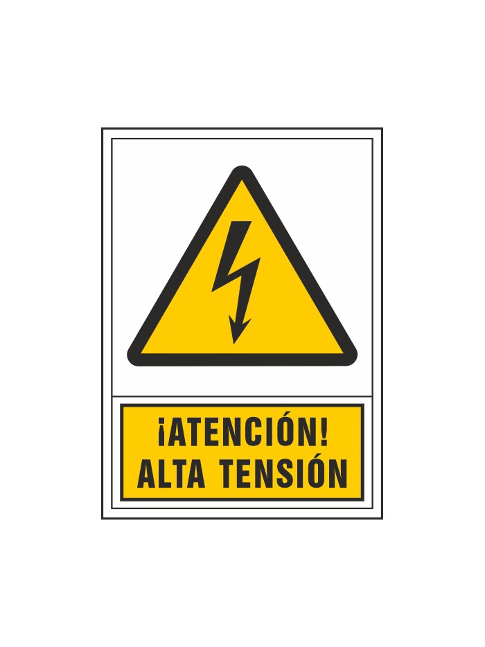 Pictograma syssa señal de advertencia atencion! alta tension en pvc 245x345 mm Pictograma syssa señal de advertencia atencion! alta tension en pvc 245x345 mm