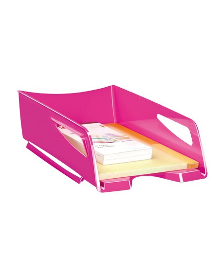 Bandeja sobremesa cep maxi de gran capacidad plastico rosa 386x270x115 mm