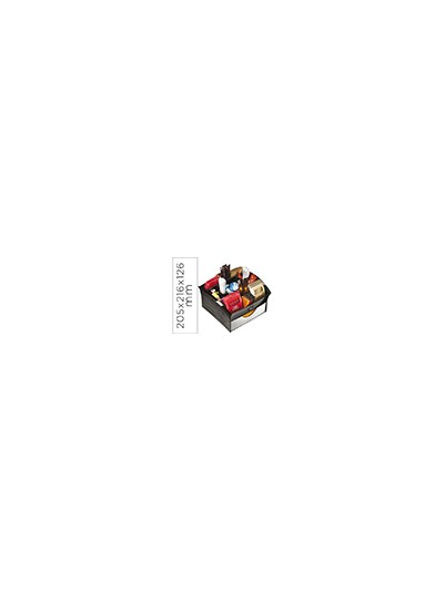 Bandeja organizadora cep con 9 compartimentos poliestireno color negro especial para snack 205x216x126 mm
