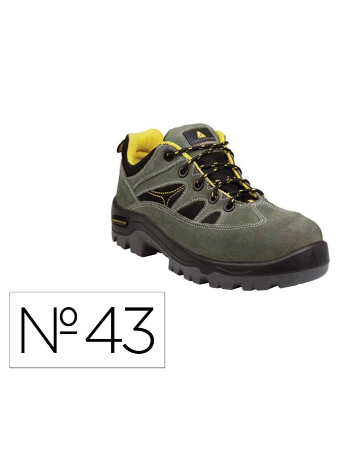 Zapatos de seguridad deltaplus trek de piel serraje puntera y suela composite verde talla 43 Zapatos de seguridad deltaplus trek de piel serraje puntera y suela composite verde talla 43