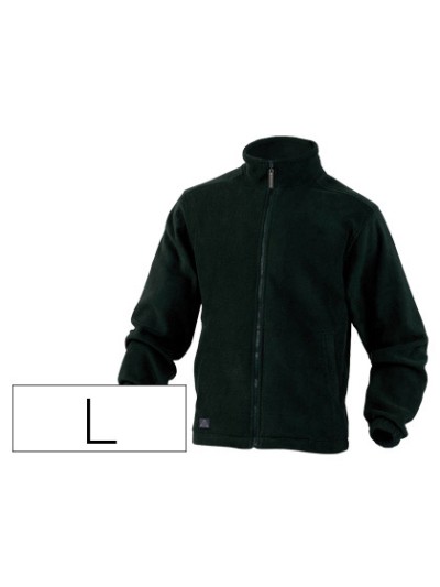 Chaqueta deltaplus polar con cremallera 2 bolsillos color negro talla l