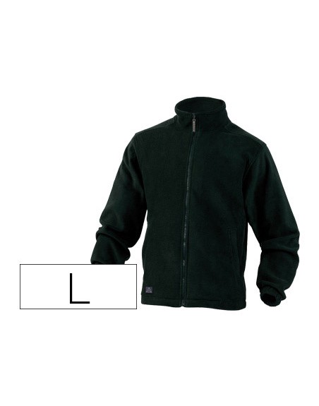 Chaqueta deltaplus polar con cremallera 2 bolsillos color negro talla l